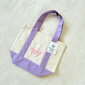 TRADER JOE’s Purple Pastel Canvas Tote Bag (NWT)